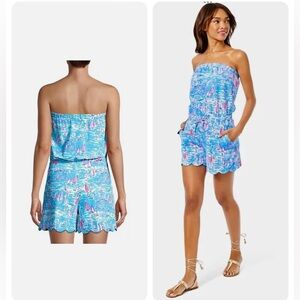 Lily Pulitzer Jace Romper in ZanzibarBlue Boatylicious